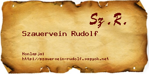 Szauervein Rudolf névjegykártya